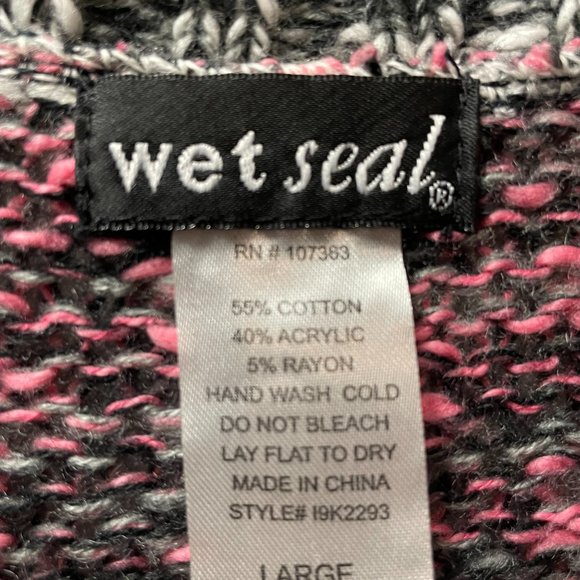 Wet Seal Women Stripped Multicolor Wool Blend  Knit Sweater - Picture 4 of 6